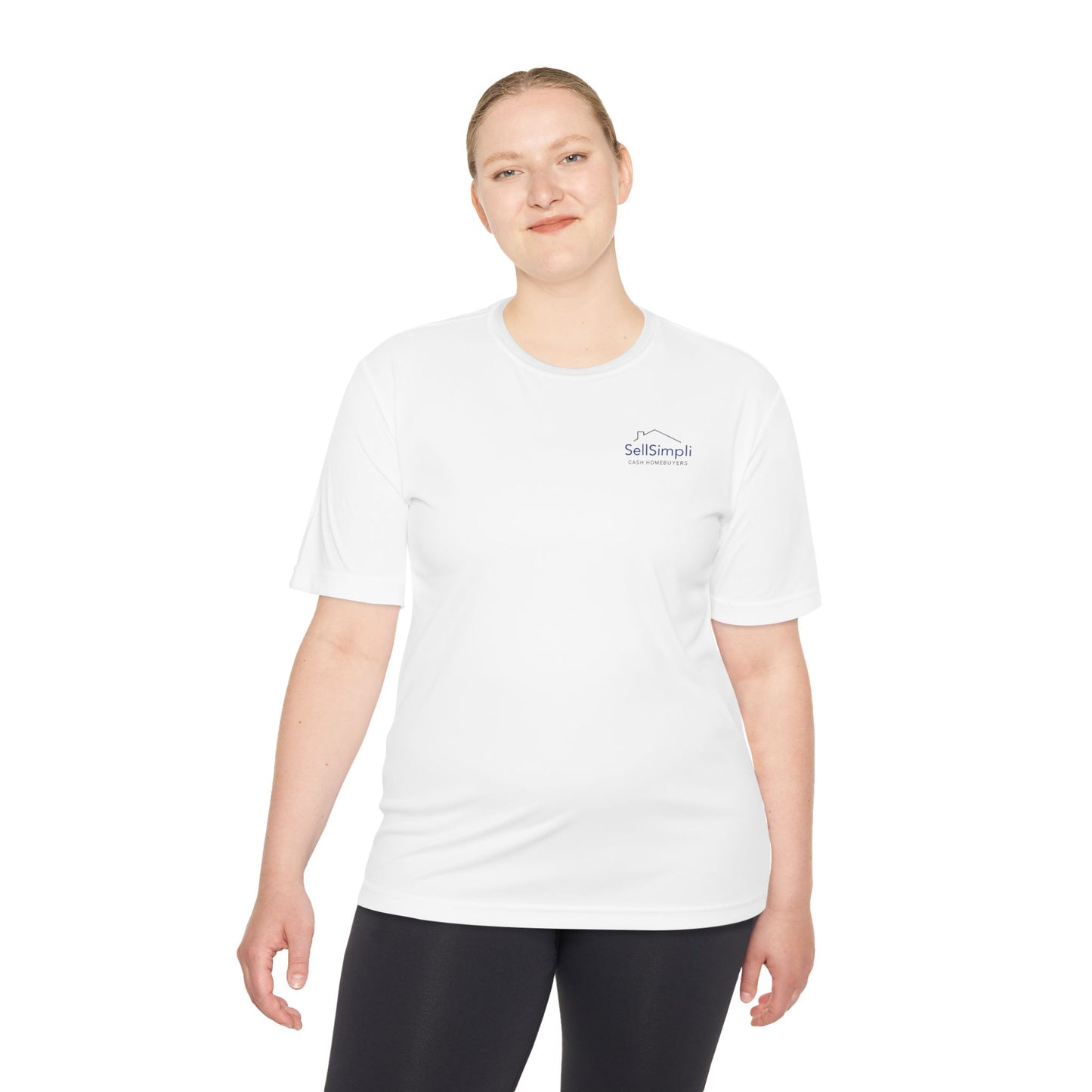 Sell Simpli White Logo Unisex Moisture Wicking Tee