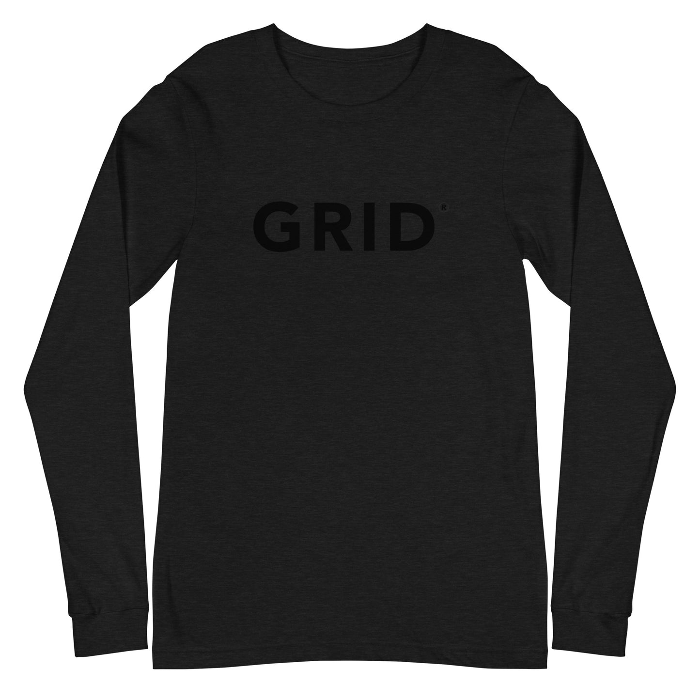 Unisex Long Sleeve Black on Black GRID