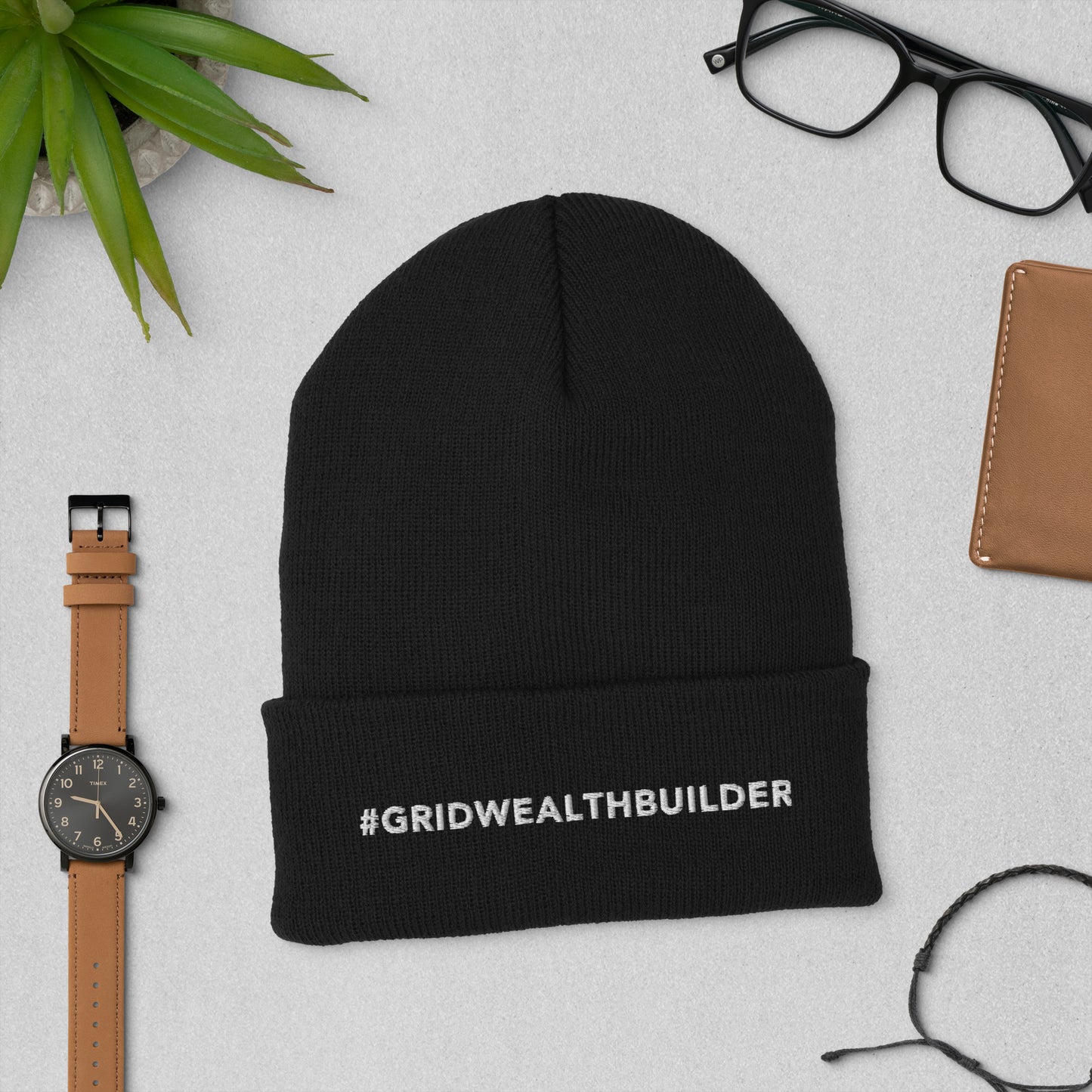 #GRIDWealthbuilder Cuffed Beanie