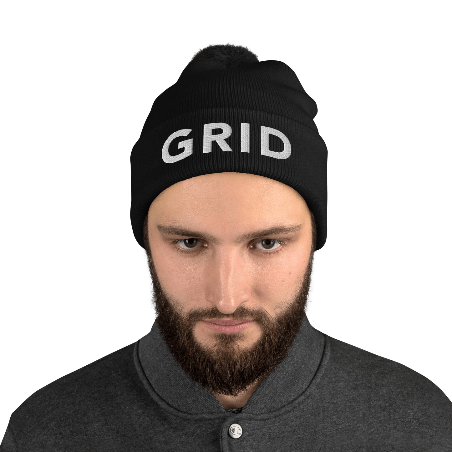 GRID Pom-Pom Beanie