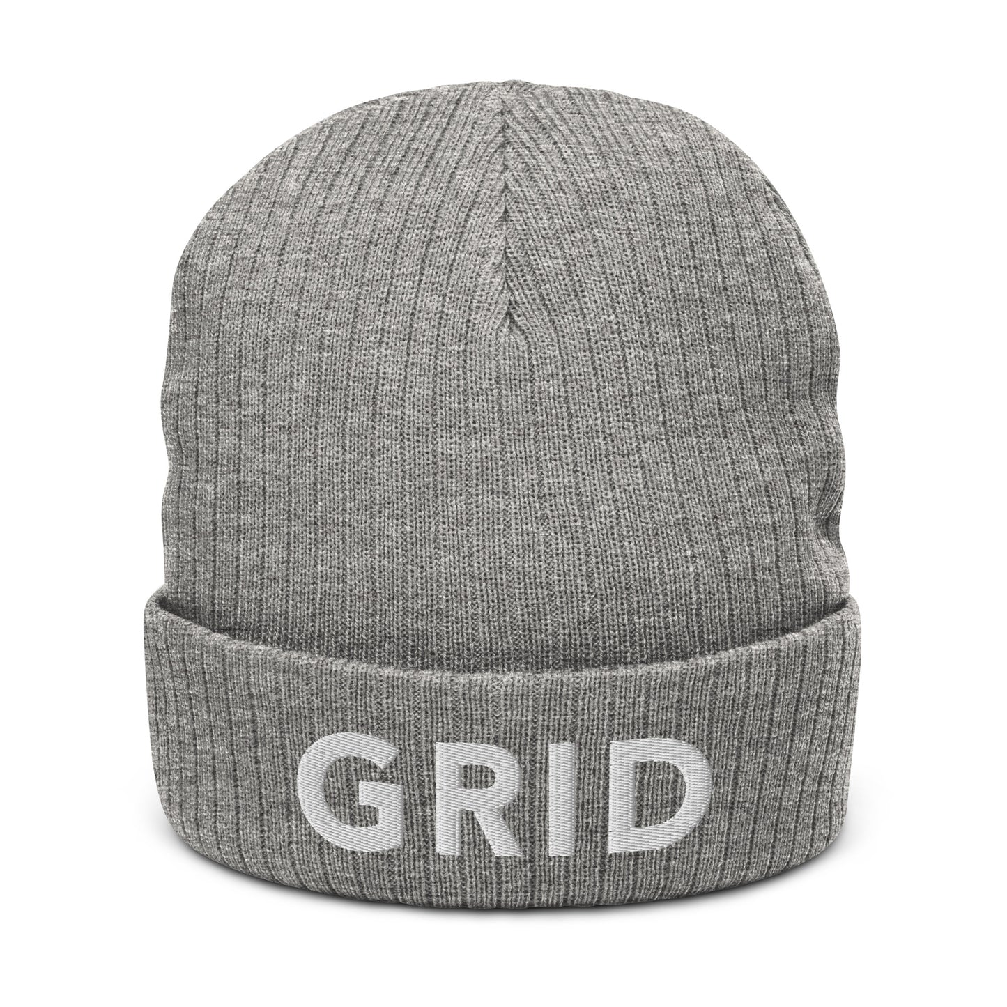 GRID Ribbed Knit Beanie